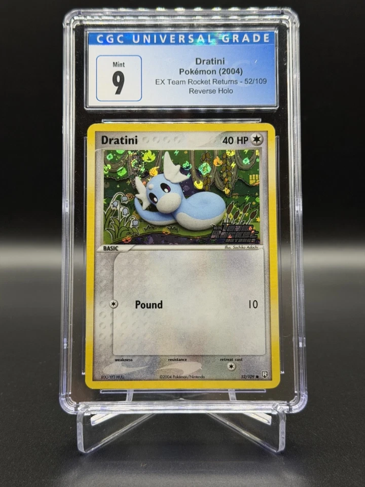 2004 Pokemon Dratini Reverse Holo EX Team Rocket Returns 52/109 CGC 9 MINT - Image 1 of 1
