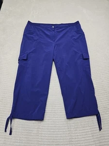 Zenergy By Chicos Pants Womens 3 US XL Capri Length Active Cargo Pockets - Picture 1 of 7