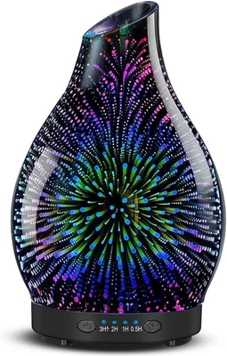 120ML Essential Oil Diffuser, 3D Glass Aromatherapy Diffuser with Auto Shut-Off - Image 1 of 4