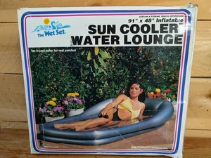 Intex 1988 Pool Wasserliege Sonnenkühler aufblasbar Loungesessel 91x48" Vintage - Bild 1 von 7
