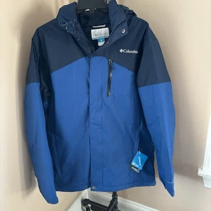 columbia last tracks II jacket Men’s size L  blue omni-heat\omni-tech Brand New - Picture 1 of 12