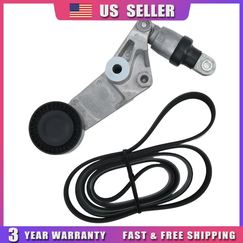 2x Serpentine Belt & Tensioner Assembly for Toyota Corolla Matrix Celica 1.8L L4 - Image 1 of 4