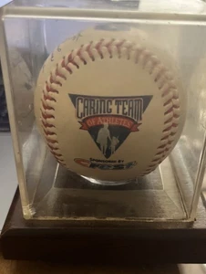 1980's CREST CARING TEAM OF ATHLETES MLB PRINTED PLAYER AUTOGRAPH BASEBALL-CASE - Picture 1 of 10