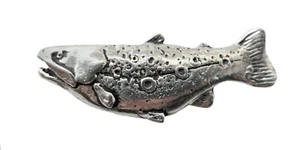 Forelle Pewter Pin Badge - Hand Made in Cornwall - Bild 1 von 4