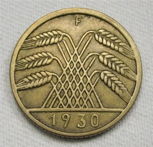 1930-F Germany 10 Reichspfennig XF Coin AE347 - Picture 1 of 2
