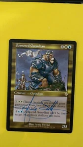 MTG ARMORED GUARDIAN Invasion Signed - Picture 1 of 1