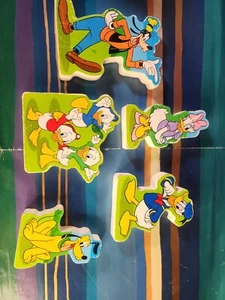 Wooden Disney Character Blocks Donald, Daisey, Pluto, Goofy 5 pcs. - Picture 1 of 7