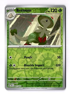 Breloom 007/162 Sv05: Temporal Forces Reverse Holo - Image 1 of 3