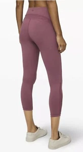 NWT Lululemon Sz 6 Wunder Under HR Crop 23” Flk Plum Flocked Everlux $108 Floral - Picture 1 of 6