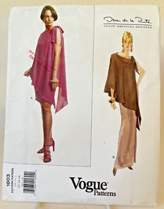 Vogue Designer Oscar de la Renta Sewing Pattern 1603 Evening Dress Sz 12-16 - Picture 1 of 3
