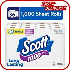 Scott 1000 Toilet Paper, 36 Rolls, 1000 Sheets Per Roll (36000 Sheets Total)