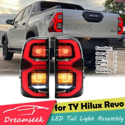 LED Tail Light Assembly For Toyota Hilux Revo 15-2022 Brake Reversing with Turn - Image 1 of 4