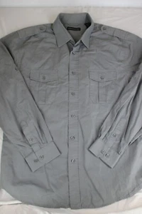 Structure Men's Long Sleeved Gray/Green Shirt with Pockets - XL - Picture 1 of 5