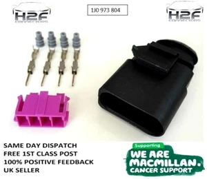 VW AUDI VAG 4 Pin Male Connector Kit 1J0973804 - 1J0 973 804 VAG FREEPOST - Picture 1 of 5