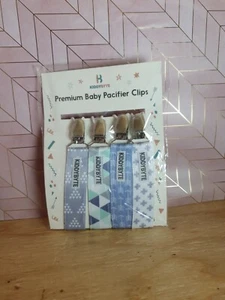 Pacifier Clip by KiddyByte Pack of 4 Premium Quality for Boys - Picture 1 of 4