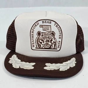 Weatherford Bear Trooper Hat Oklahoma Highway Patrol Mesh Trucker Cap KAP II NOS - Picture 1 of 16