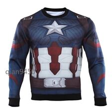 Captain America Clothing Marvel Movie Same Sweater Pullover Fashion Print Gift