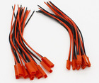 Black Red JST Connector Plug Cable Male Plus Female for RC Battery 10 Pair 150mm