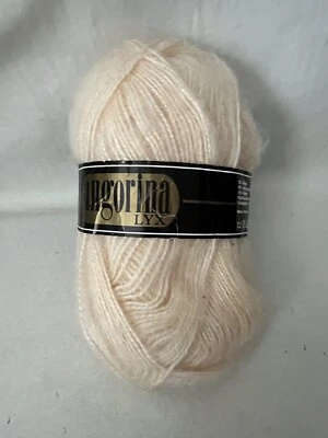 Angorina LYX Jakobsdals Mohair Blend Yarn Ecru 1 Skein Made in Norway - Image 1 of 4