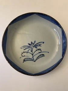 Appetizer dish- Blue Art Pottery, Floral, Studio Pottery - Picture 1 of 9