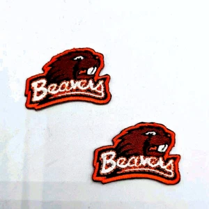 2 Pack Vintage Oregon State Beavers Patch OSU Embroidery Iron On 1.5" - Picture 1 of 3