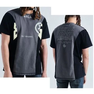 Gala Original | Juxta Tee, Charcoal Black Graphic Print Colorblock, Men's XL - Picture 1 of 9