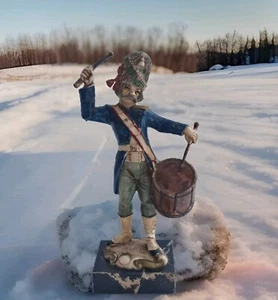 Vintage Large Napoleonic Soldier Figurine Drummer Boy 7.5" Fontanini #414 - Picture 1 of 16