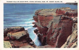 Postcard ME: Thunder Hole, Acadia National Park, Maine, DB 1910's - Picture 1 of 2