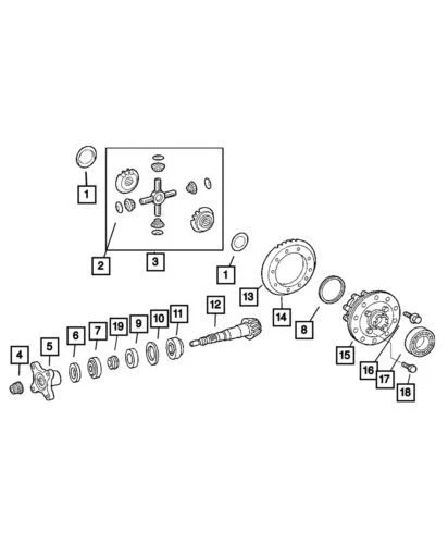 Engranaje de anillo diferencial genuino Mopar 2003-2006 Dodge Sprinter 2500 5136773AB Foto 1 de 1