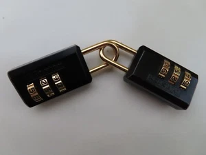 Master Lock Mini Combination Padlocks (2) Preowned - Picture 1 of 7