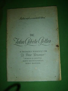 BRUNNER - D. Peter Brunner - zehn Gebote Gottes - Elberfeld - Wuppertal - 1945 - Bild 1 von 5