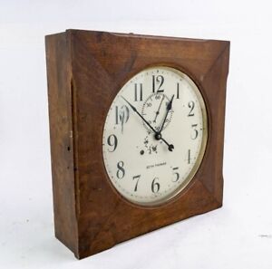 Antique Victorian SETH THOMAS 30 DAY “HUDSON” Gallery Oak Cabinet Clock RUNNING!