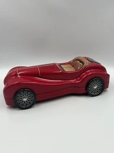 Sports Car Tin Storage Box w Lid Red Convertible Vintage Style Bedroom Decor - Picture 1 of 7