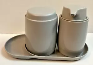 Room Essentials~ 3pc Gray Bath Bundle Set: Soap Tray & Pump & Canister - Picture 1 of 3