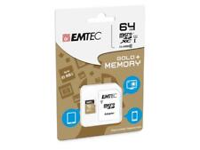 SD MicroSD Card 64gb Emtec SDXC Cl.10