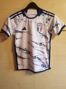 ITALIA Int'l Child's 22 Whitewith Navy Blue Trim Short Sleeve Shirt & Shorts - Foto 1 di 8