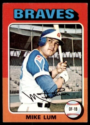 1975 Topps Mike Lum . Atlanta Braves #154 - Image 1 of 2