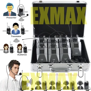 EXMAX EXMAX EX-938 Wireless TourGuide System for Exhibition 1T10R+Silver Storage - Picture 1 of 17