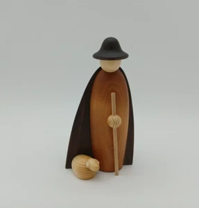 Björn Köhler- Schäfer mit Schaf im Mantel groß farbig 371 - NEU & OVP - Picture 1 of 1