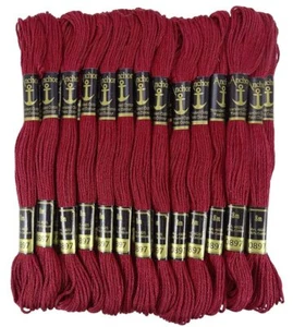 Embroidery Floss Thread Skeins Cross Stitch Hand & Machine Sewing Maroon 25 Pcs - Picture 1 of 5