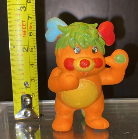 VTG POPPLES 2" PVC FIGURE ORANGE PUZZLE RUBBER GREEN HAIR Cover