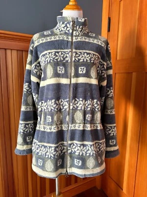 ALPS Fine Mujer Ropa Azul Multi Polar Chaqueta Talla S Foto 1 de 4