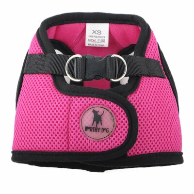 THE WORTHY DOG Sidekick Pink Mesh Dog Harness Sizes Tiny-XXXL - Image 1 of 4