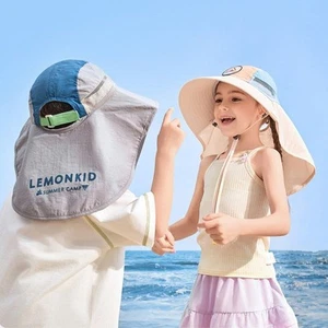 Neck Flap Summer Hat Polyester Wide Brim Hat Sun Protection Hat Beach Wear - Zdjęcie 1 z 17