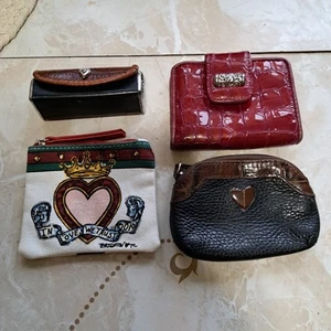 Brighton lotto di 4 portafogli porta rossetto portamonete pelle cuore vintage - Foto 1 di 12