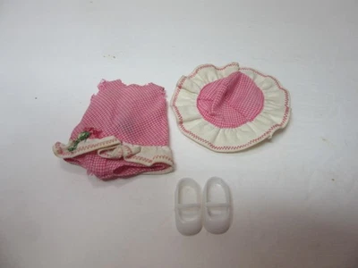 Barbie Tutti 1966 Original Vestido Sombrero Estampado Pequeño y Zapatos Mary Jane #3550 Foto 1 de 3