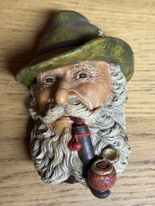 TIROLER MANN MIT HUT VINTAGE BOSSONS CHALKWARE HEAD SWISS ALPINE PFEIFE 1972 - Bild 1 von 15