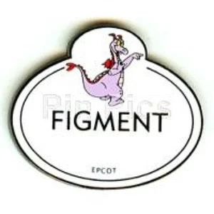 OLD RARE Disney pin Cast Member Name Tag Figment Epcot Location Replica SOLD OUT - Picture 1 of 1