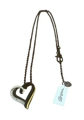 Brighton Anillos de Neptuno Collar Corazón Negro - Oro Negro Plata - Cristales Foto 1 de 3