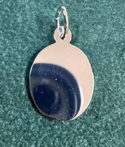 Sterling Silber Kreis Oval Scheibe Charm von Rembrandt 925 RQC 4770 - Bild 1 von 5